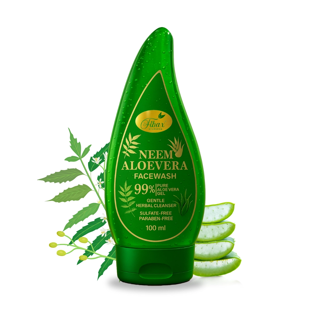 Fibax Neem & Aloevera Facewash – Herbal Cleanser for Clear, Healthy Skin – 100ml