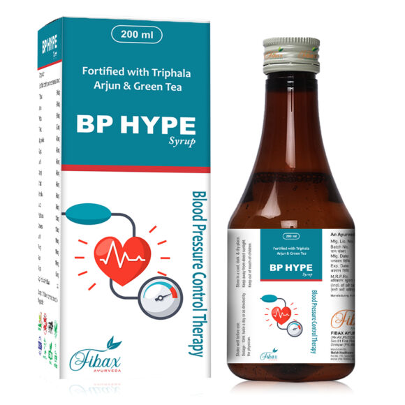 BP Hype Syrup 200ml – Ayurvedic Blood Pressure & Heart Health Tonic by Fibax Pharma