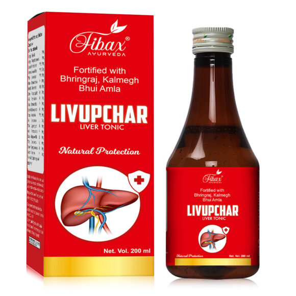Livupchar Liver Syrup 200ml – Ayurvedic Liver Detox and Fatty Liver Support by Fibax Pharma