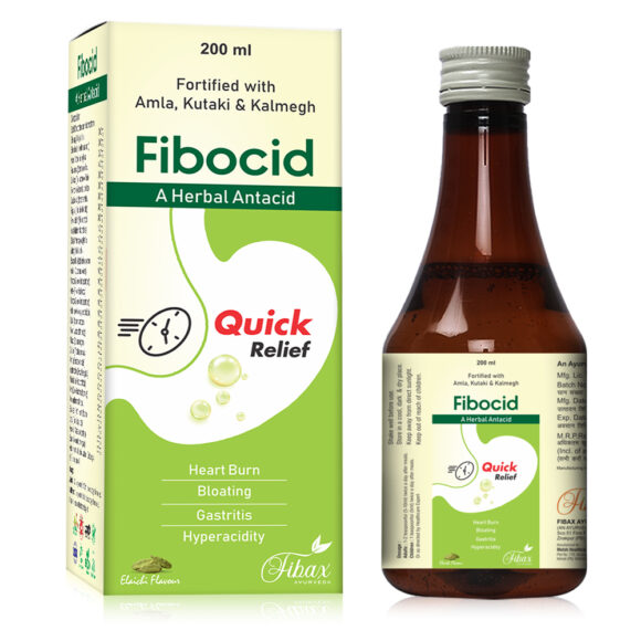 Fibocid Ayurvedic Syrup – Natural Antacid and Digestive Enzyme 200ml by Fibax Pharma
