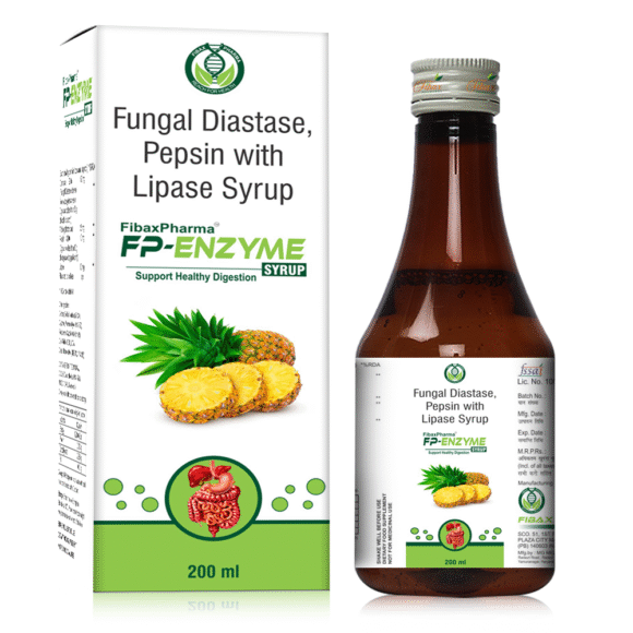 Fp Enzyme Syrup 200ml Digestive Enzyme Supplement for Gut Health and Indigestion