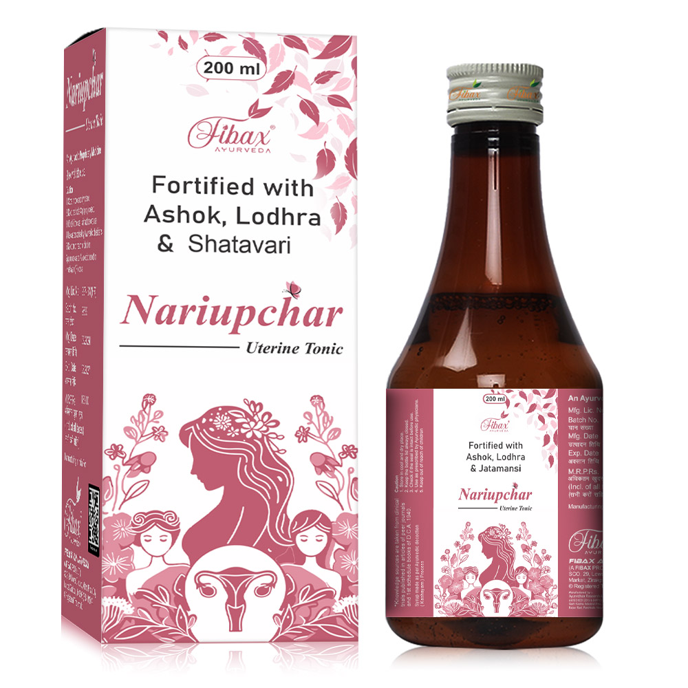 Nariupchar Women Syrup 200ml – Ayurvedic Hormonal and Menstrual Health Tonic by Fibax Pharma